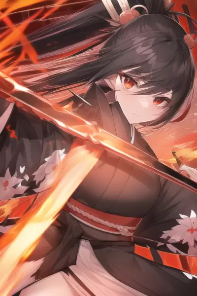 黒髪着物の女の子