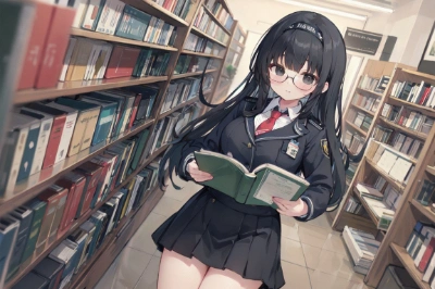 図書館の女の子