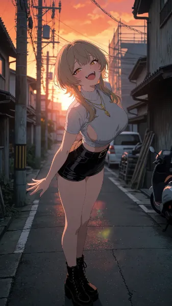 夕焼けと君