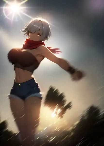 銀髪褐色さんinアクション