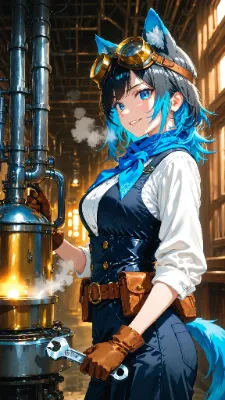 🐺 ヴィクトリア朝美学 〜蒸気と歯車の女技師〜⚙️💙