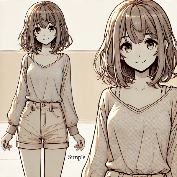 私服の女の子モデル