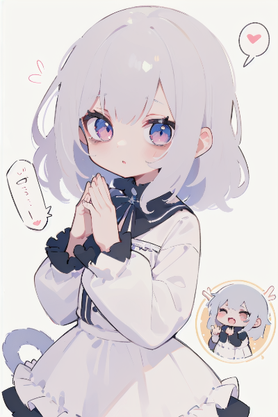 白髪少女の可愛い祈り