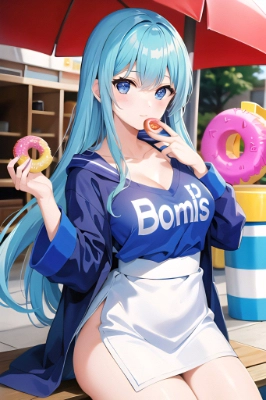 ドーナツと女の子