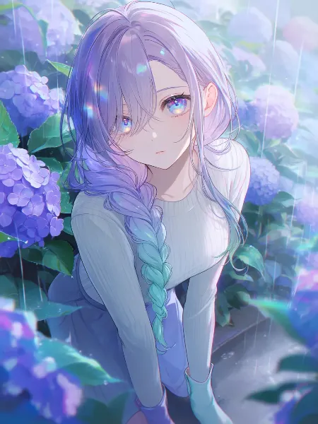 雨と紫陽花とちょっと大人なミラ