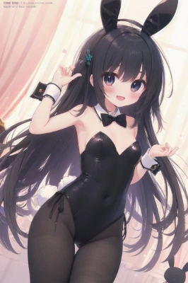 ロングヘアーのバニーガールちゃん