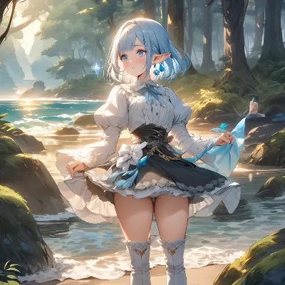 森と砂浜