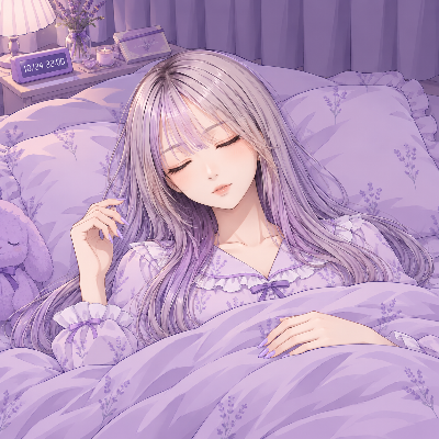 おやすみ🌙(ラベンダーちゃん)