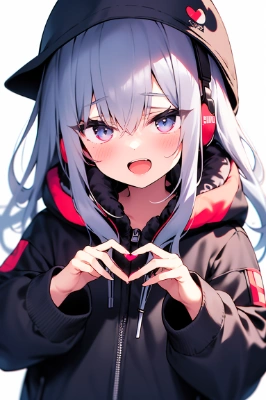 #手でハート