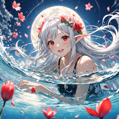 水着のエルフ
