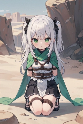 砂漠の生贄にされる女の子