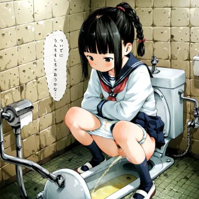 学校のトイレはまだ和式