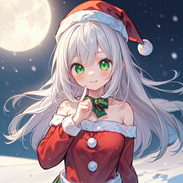 月夜とサンタ
