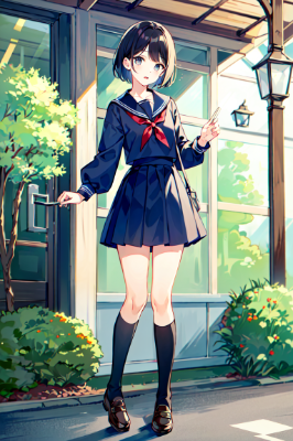 制服姿の男の子