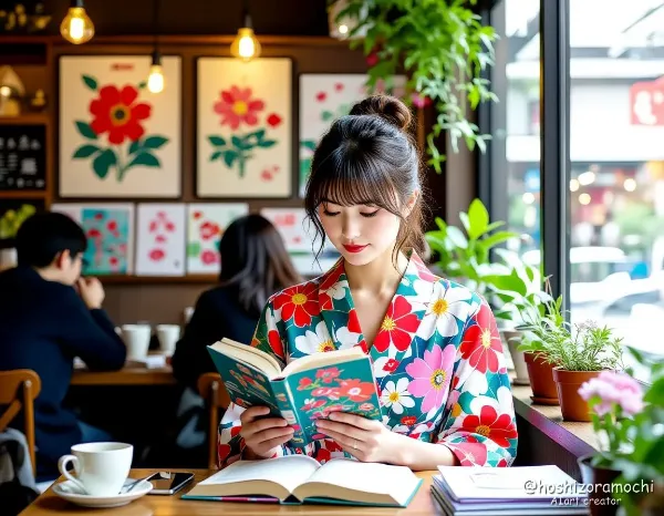 花模様と静けさのカフェタイム - Floral and tranquil cafe time