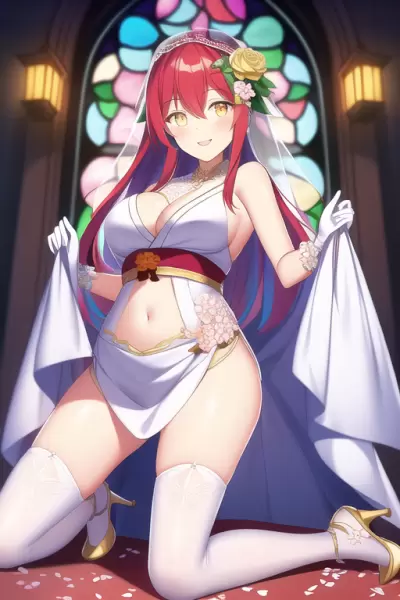 ウェディングドレスと着物を組み合わせたらそうなりました