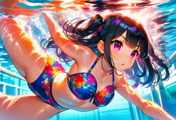 水泳をしている、うちの子…！！その2(4枚)