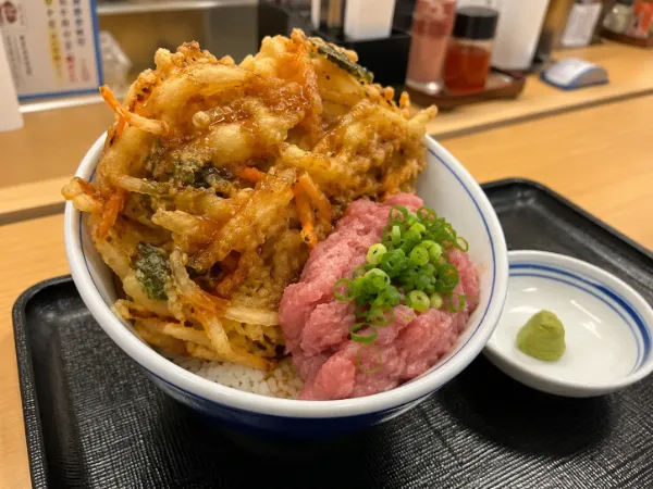 野菜トロ天丼
