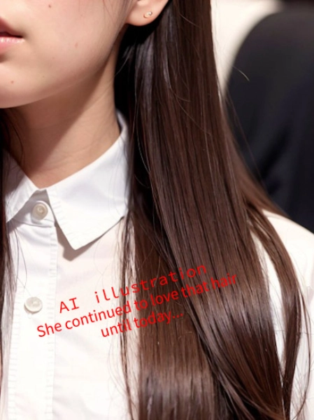 ロングヘア美少女の髪