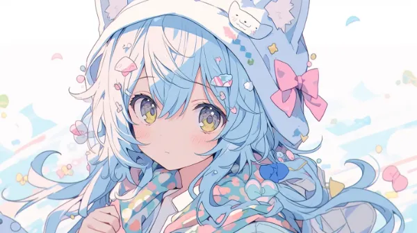 青髪少女のふわふわ冬物語