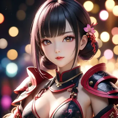 夜華に咲く黒髪の戦姫