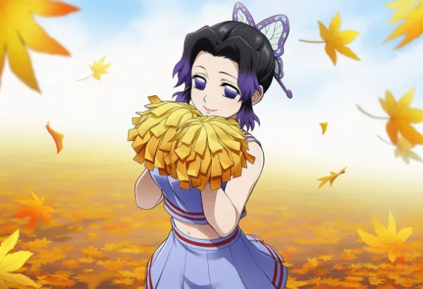 【鬼滅の刃：胡蝶しのぶ】×チアリーダーで秋風景紅葉！！