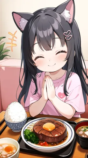 手と手を合わせて