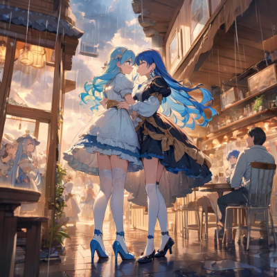 夕暮れのふたり