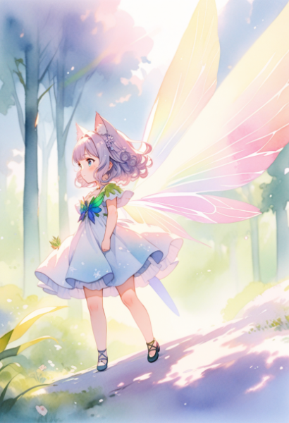 森で見かけた子猫妖精