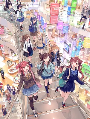 放課後のモールで笑顔がはじける