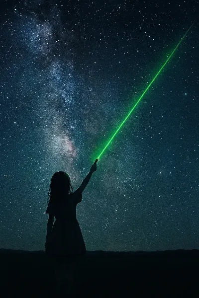 星へ向かう光の筋