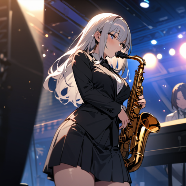 サックス奏者の少女