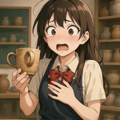 陶芸少女のびっくりミス