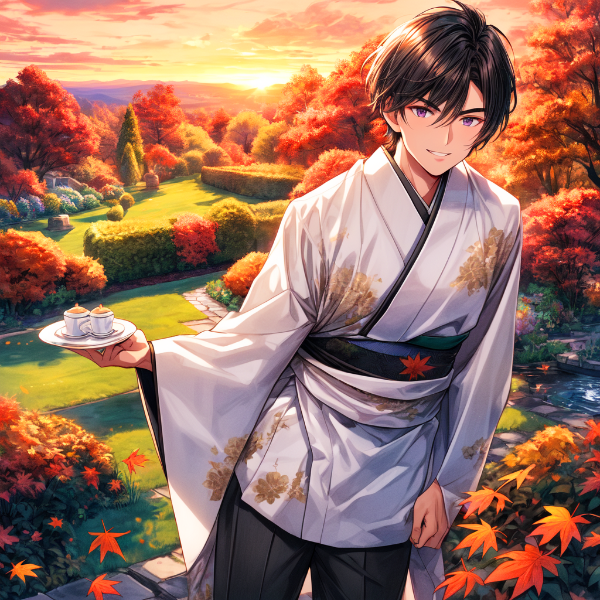 おしゃれな、黒髪短髪男性★(5枚)