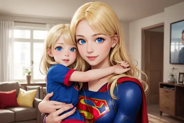 スーパーガール母娘