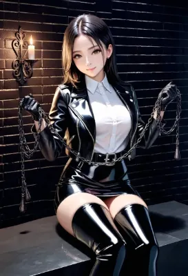 鎖と革フェチ女王様