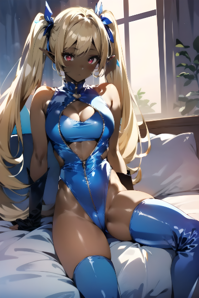 青レオタード風エルフ