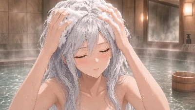 髪を洗う私