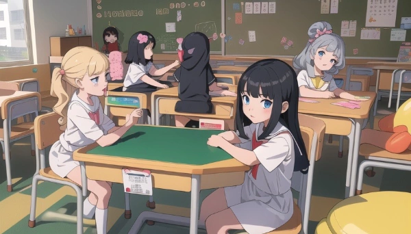 小さい女の子の教室