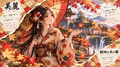 紅葉の古都で心奪われる一瞬