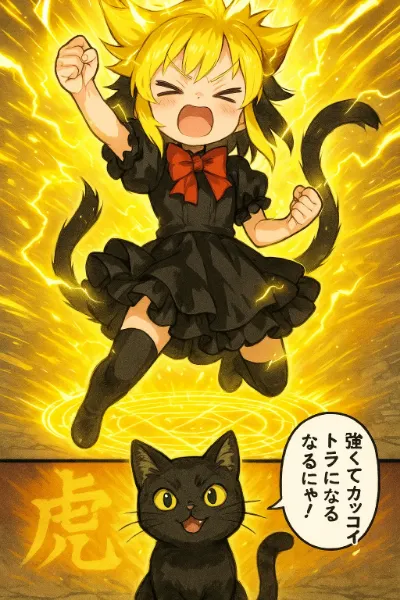 虎猫の午後 ―ケティとチェルキーと、モフモフの約束―