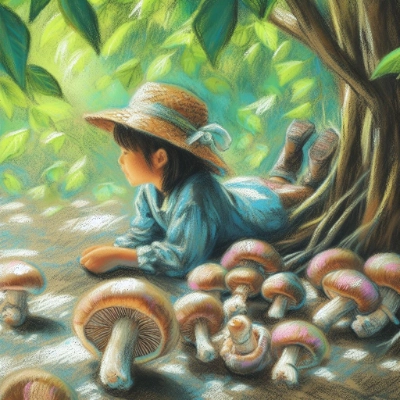 キノコと女の子のサムネイル