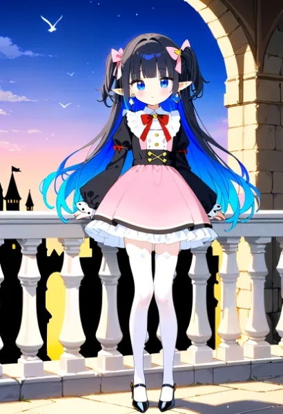 鳥の輪が遠くに浮かび、ふわりとした願いが心に咲く