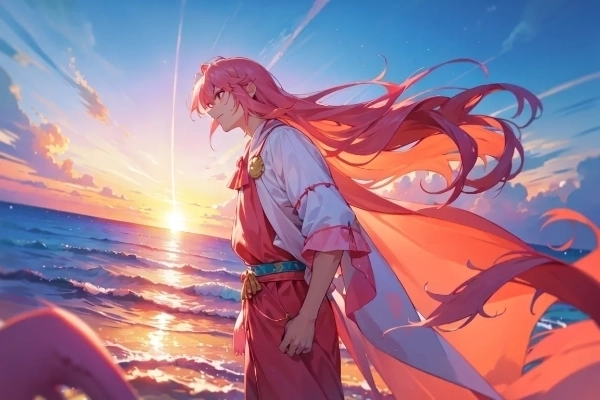 サーモン色の青年（君生きフラミンゴ＆鮭擬人化妄想）・その2