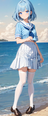 夕暮れ前の砂浜