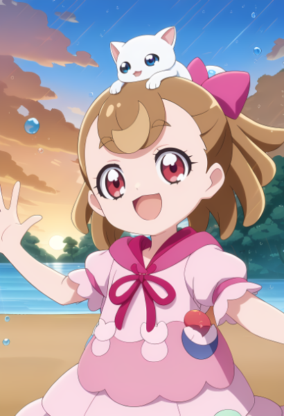 cat on head こむぎちゃん