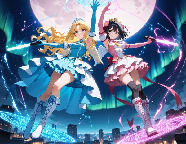 黒髪＆ブロンド・交通誘導員