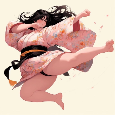 『飛び蹴り』