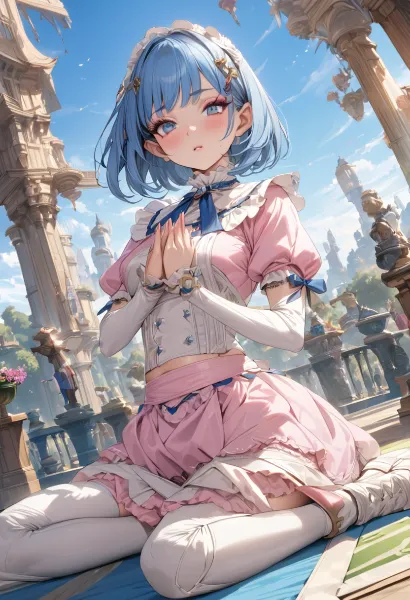 天空の祈り ～青髪メイドの願い～