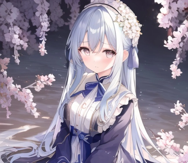 桜と少女